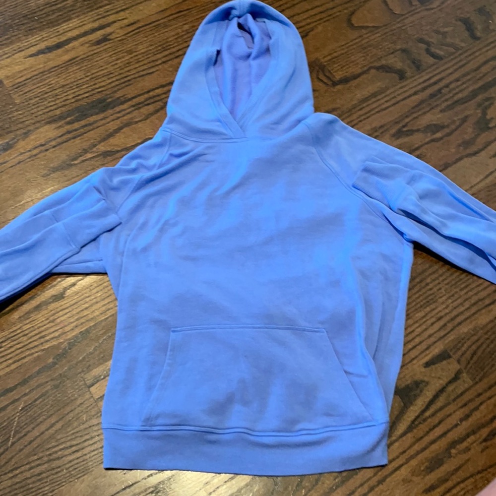Blue long sleeve athleta kids sweatshirt